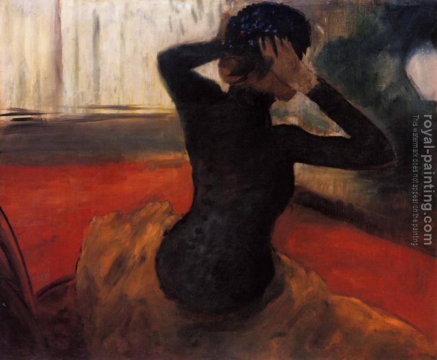 Edgar Degas : Woman Trying on a Hat